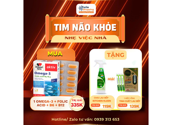 🎁 Chương trình khuyến mãi khi mua sản phẩm Omega 3 + Folic Acid + B6 + B12
